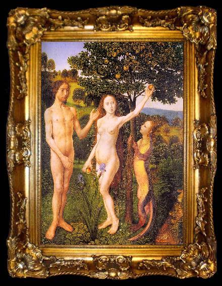framed  Hugo van der Goes The Fall : Adam and Eve Tempted by the Snake, ta009-2